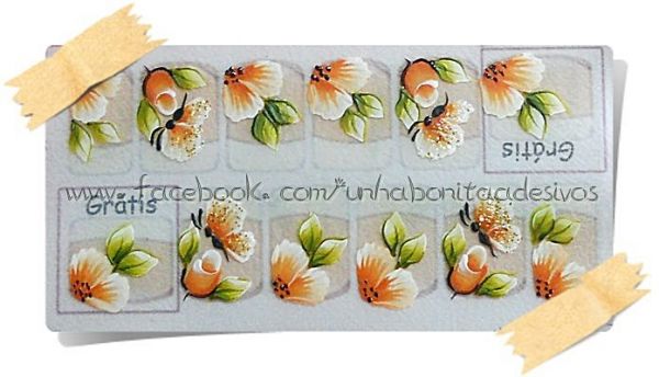 Adesivo Artesanal Floral 09